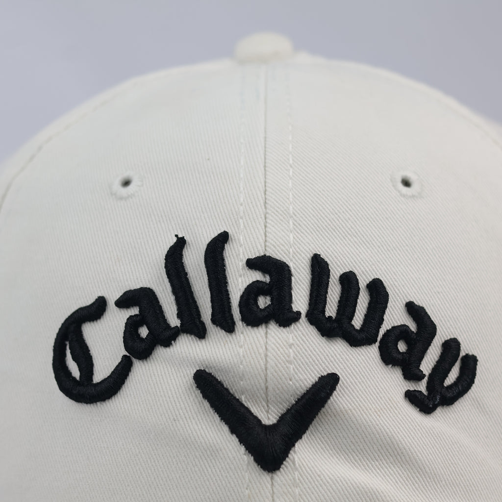Callaway Speed Regime (SR) Golf Thrifted Cap - Cream White Adjustable Hat - Size 56-59cm