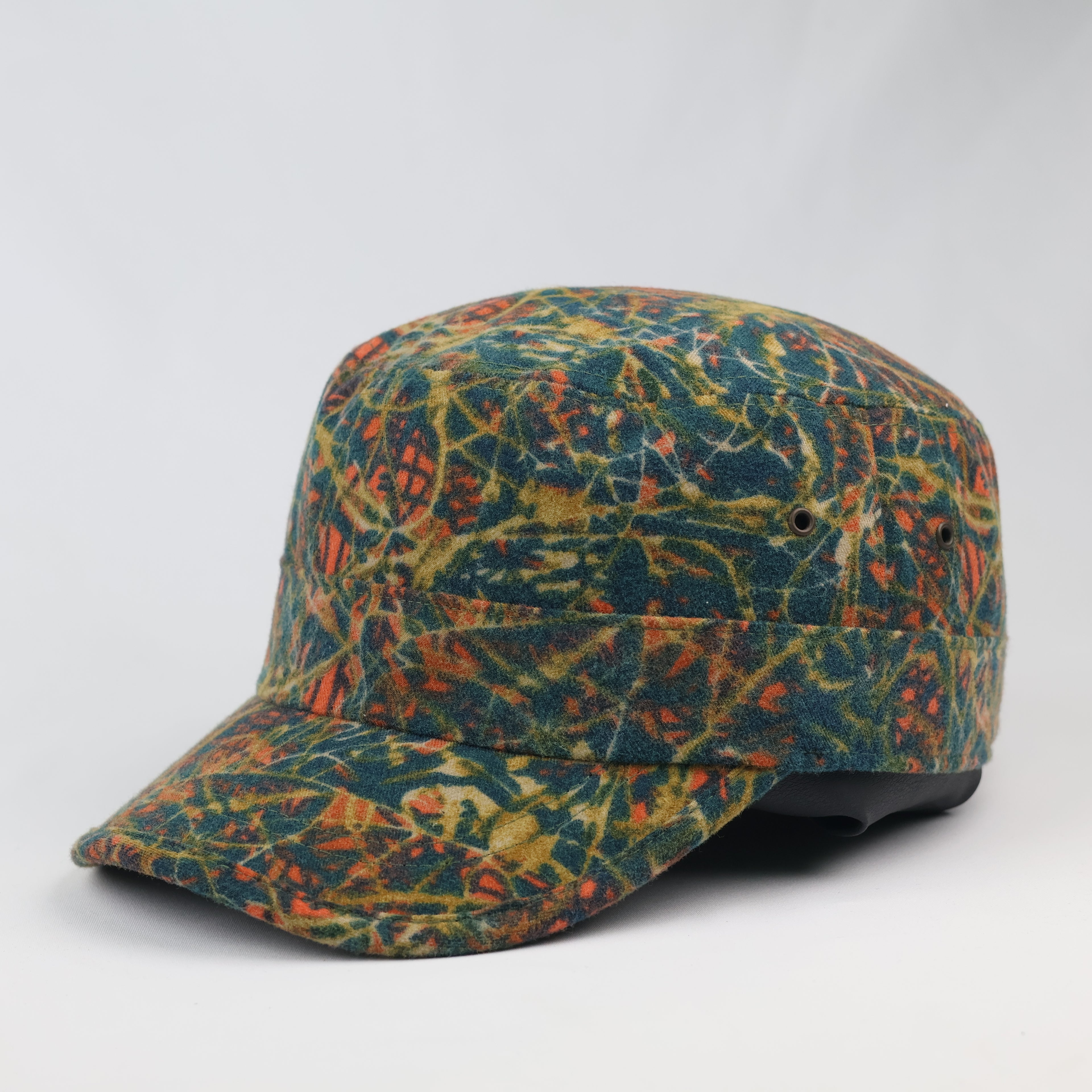 Thrifted AFNY Military Style Cap - Abstract Forest Design - Made in Korea