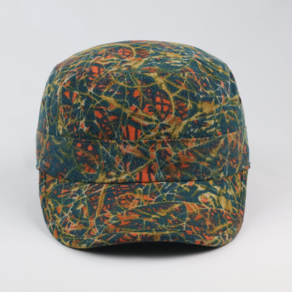 Thrifted AFNY Military Style Cap - Abstract Forest Design - Made in Korea