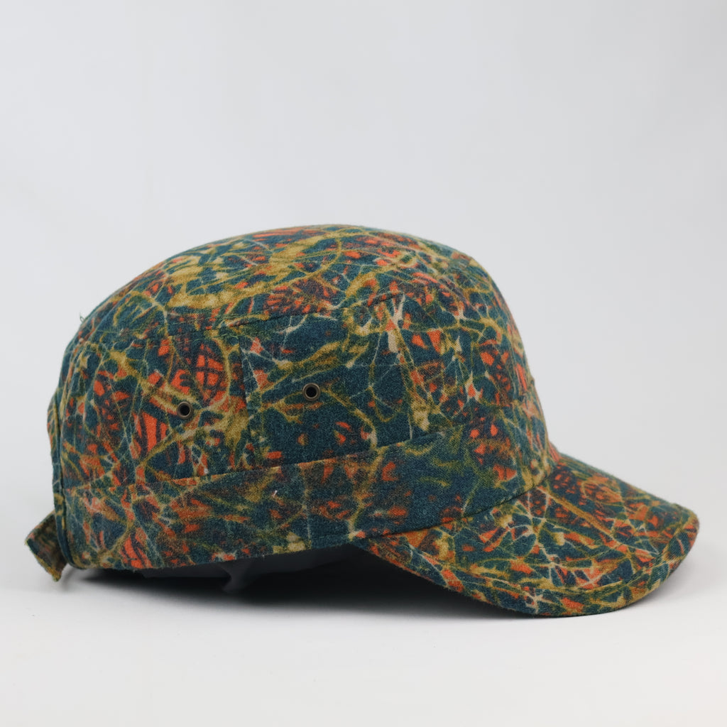 Thrifted AFNY Military Style Cap - Abstract Forest Design - Made in Korea