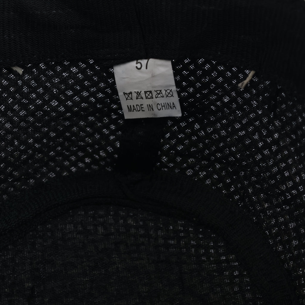 Thrifted Two-Tone Woven Straw Trilby Summer Hat (Size 57 cm)
