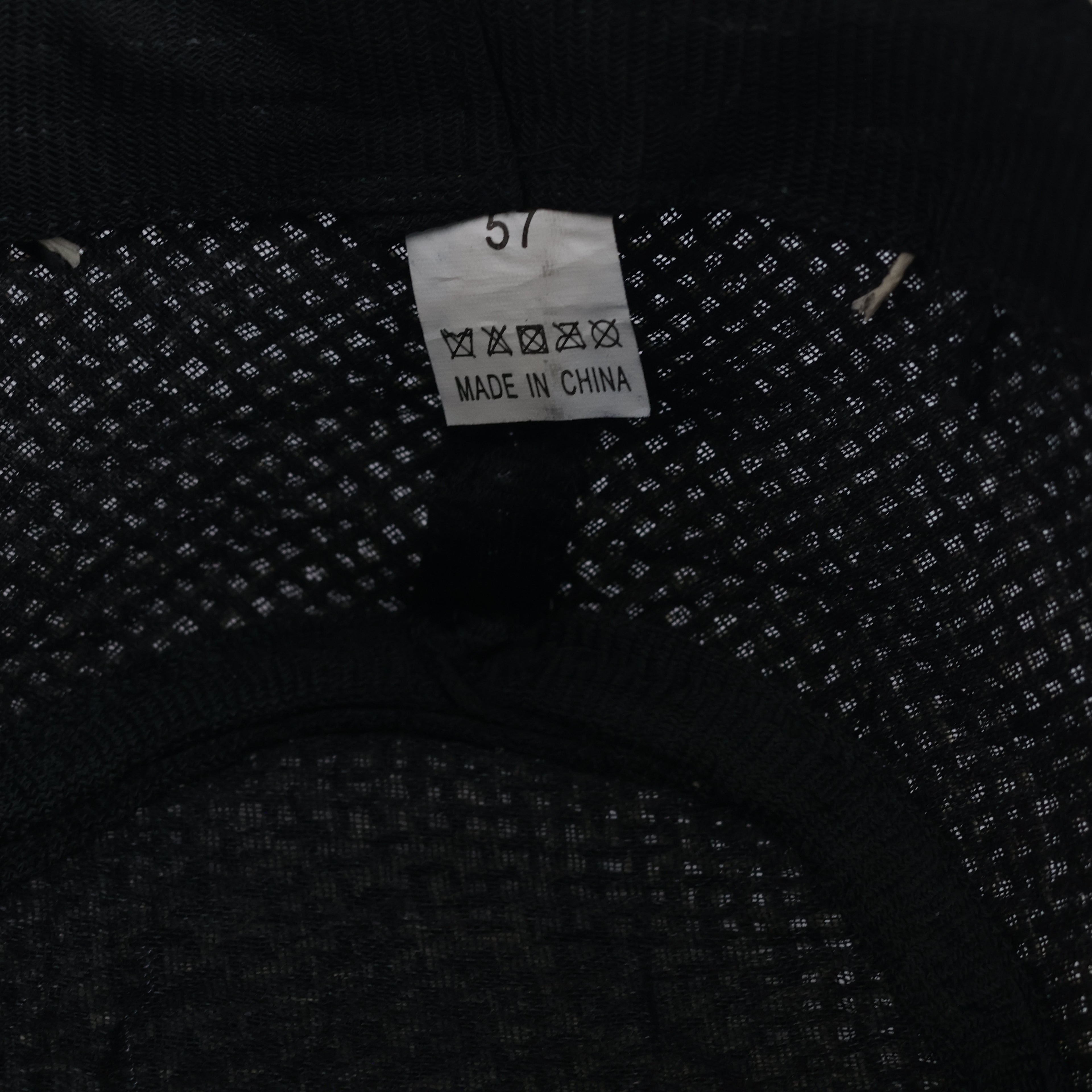 Thrifted Two-Tone Woven Straw Trilby Summer Hat (Size 57 cm)