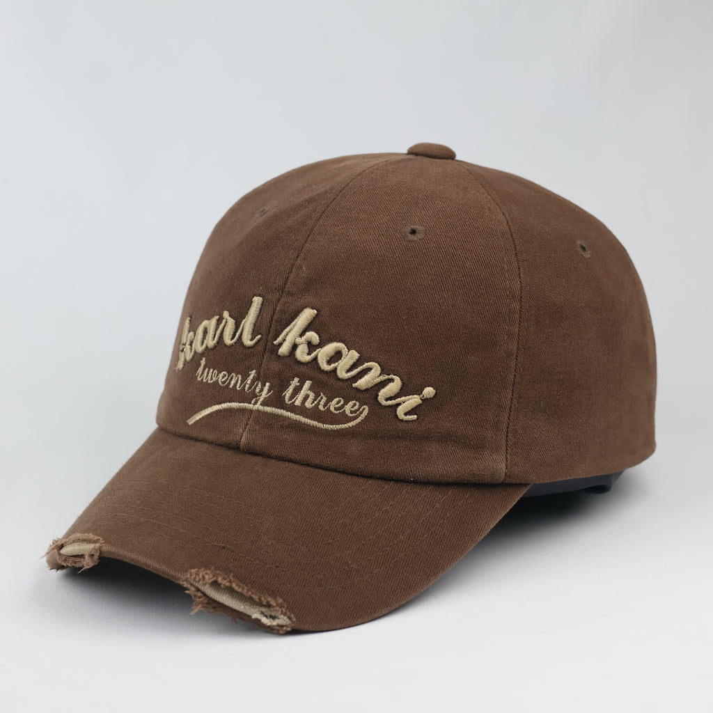 Thrifted Karl Kani Embroidered Streetwear Cap | Brown | 54-56cm