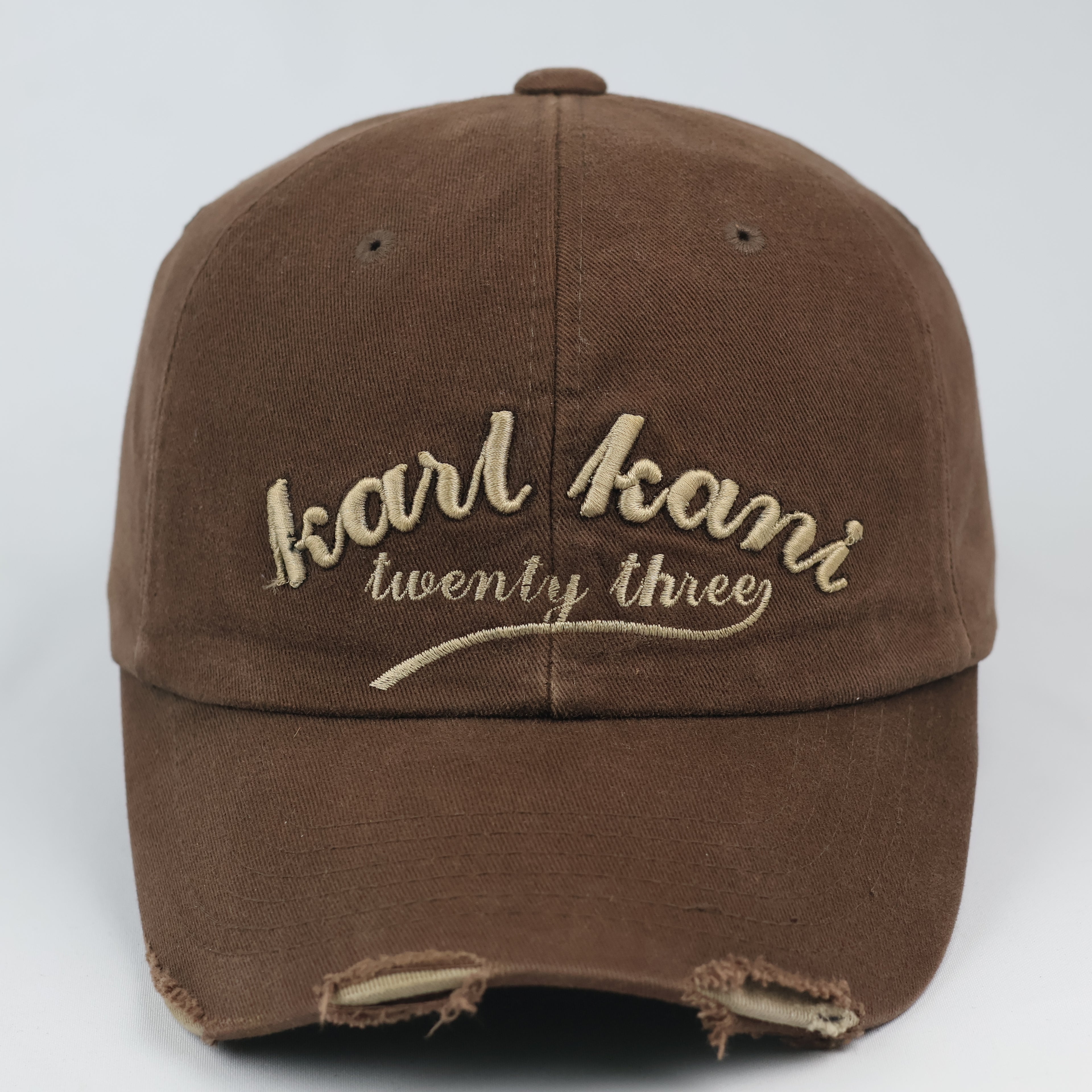 Thrifted Karl Kani Embroidered Streetwear Cap | Brown | 54-56cm