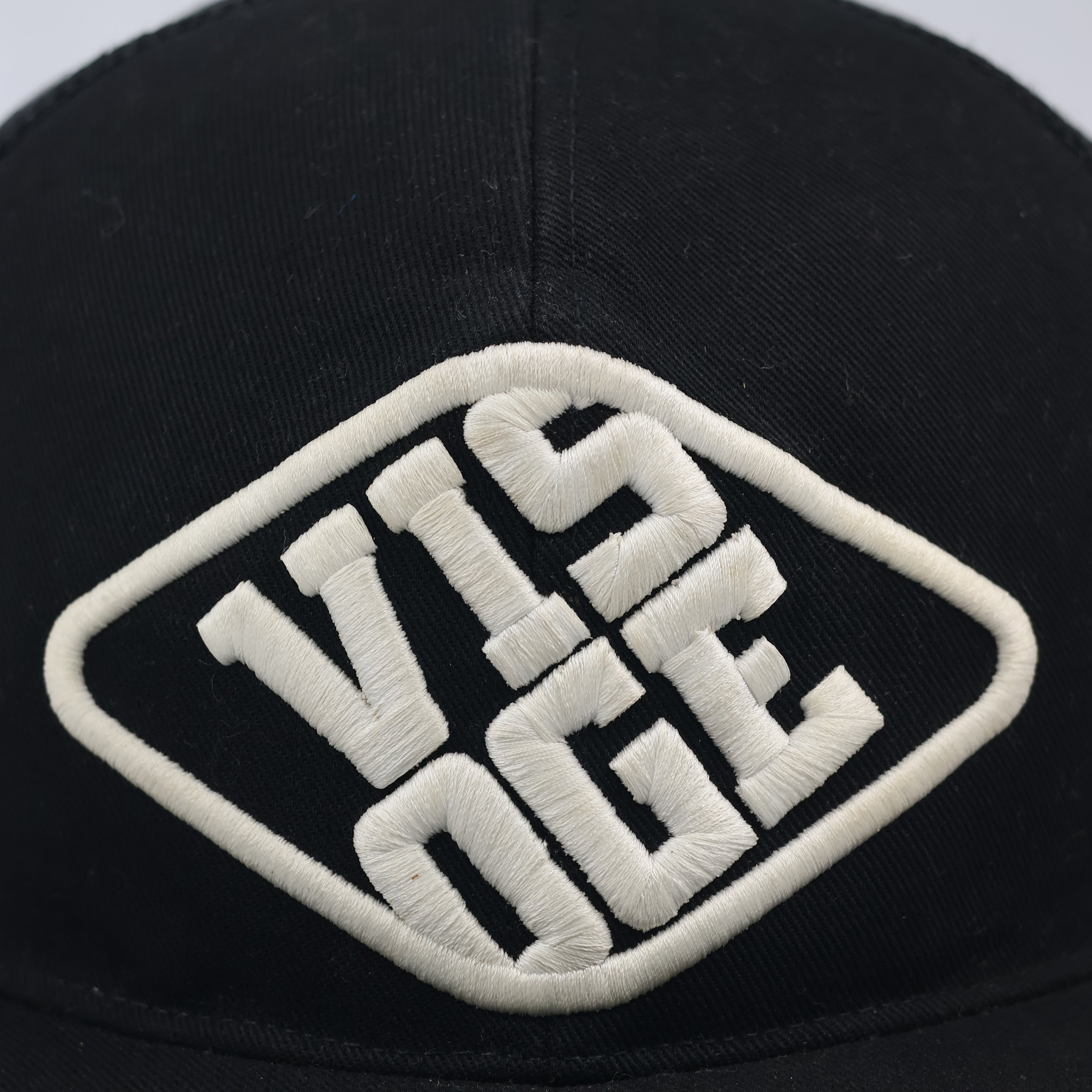 Visoge British Spirit Trucker Thrifted Hat - Black Snapback Cap with 3D Embroidery