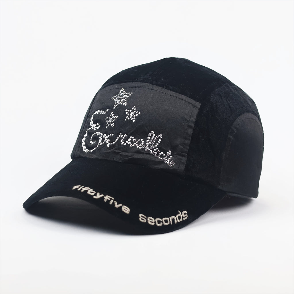 Authentic EXR Evolution Custom Black Velvet & Satin Thrifted Cap