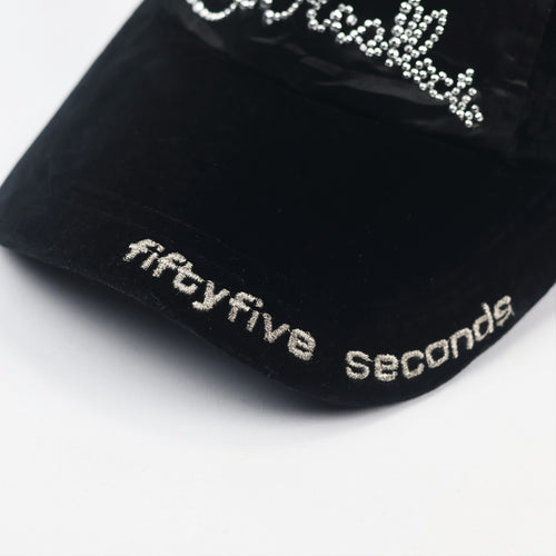 Authentic EXR Evolution Custom Black Velvet & Satin Thrifted Cap