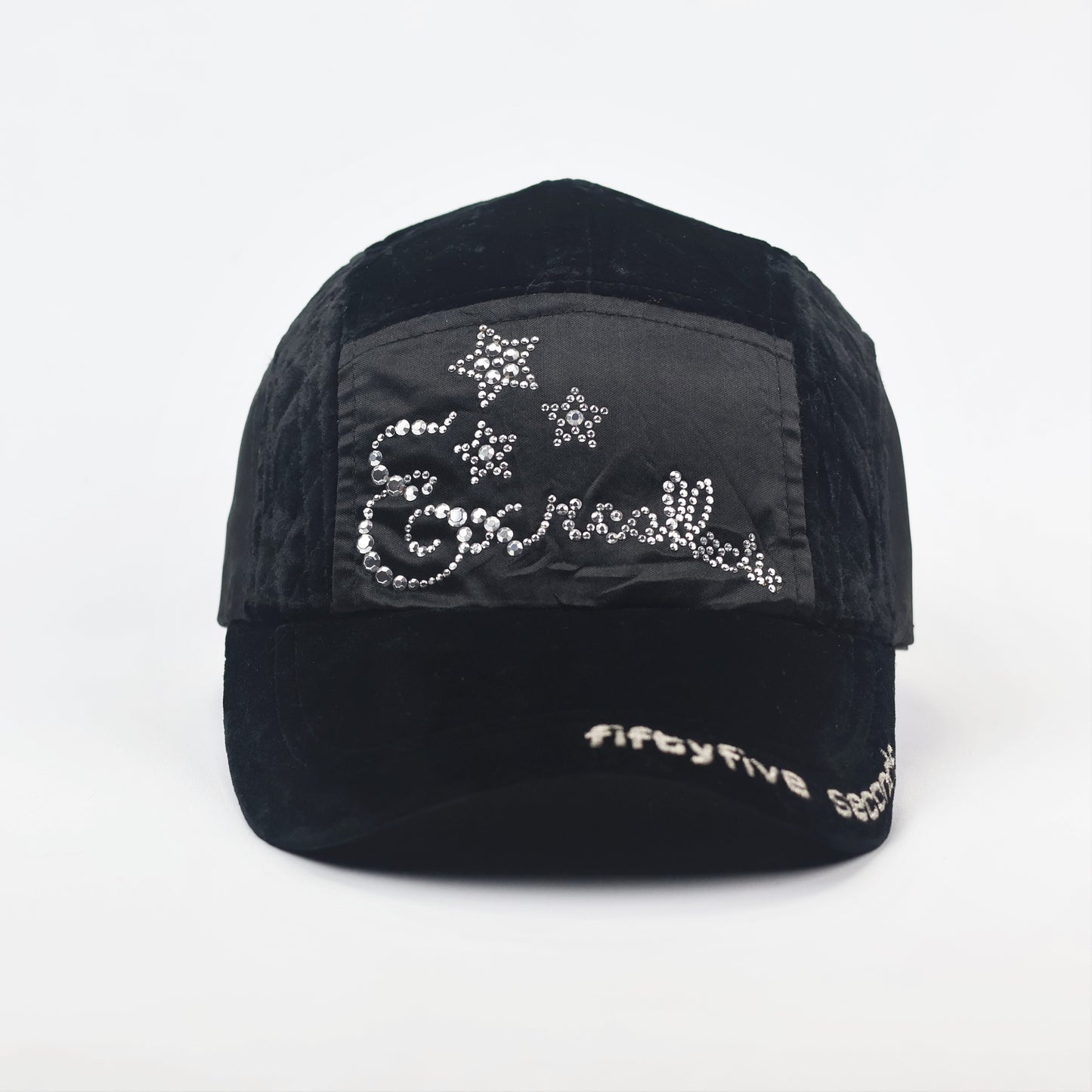 Authentic EXR Evolution Custom Black Velvet & Satin Thrifted Cap