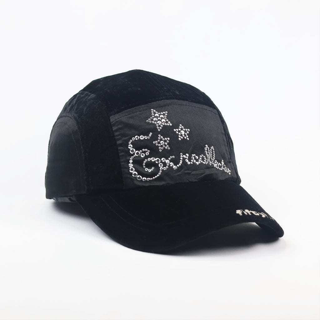 Authentic EXR Evolution Custom Black Velvet & Satin Thrifted Cap