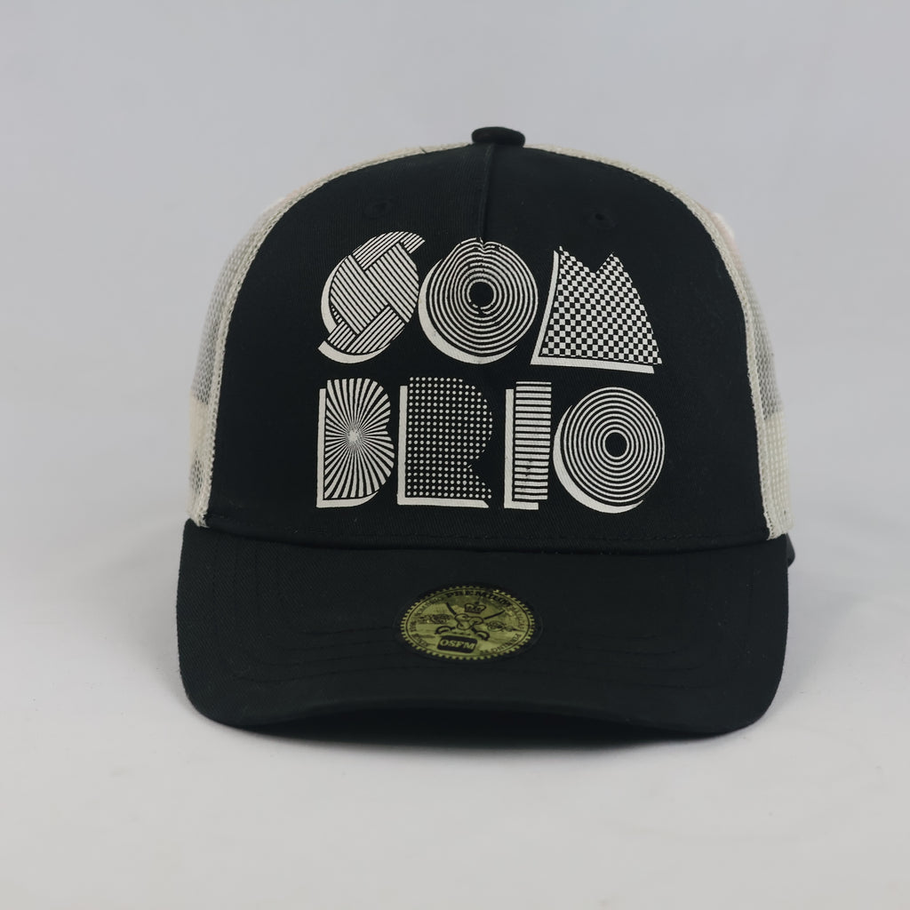Thrifted Sombrio Cartel Optical Illusion Printed Trucker Cap | 10013