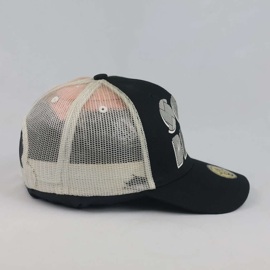 Thrifted Sombrio Cartel Optical Illusion Printed Trucker Cap | 10013