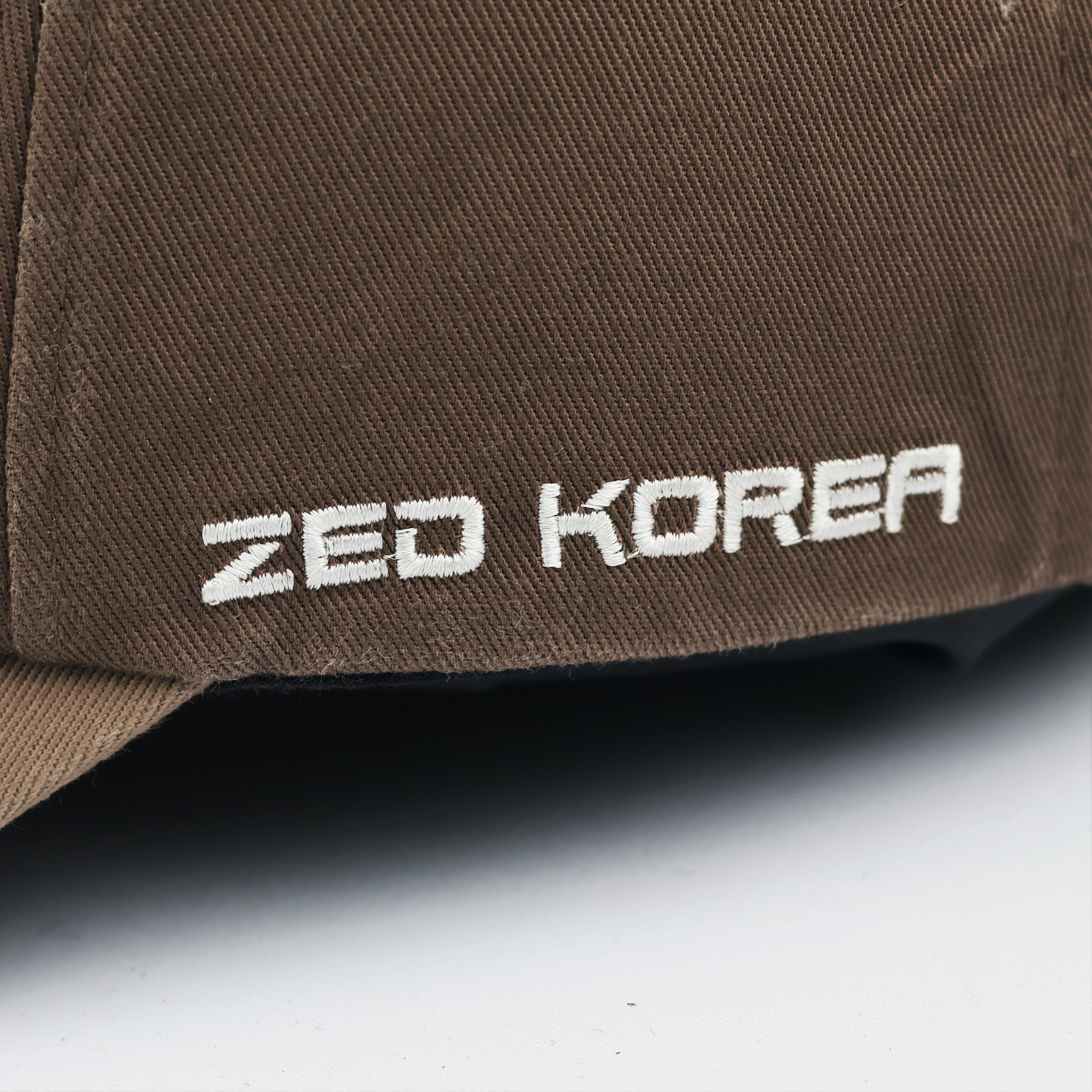 Vintage ZED Korea Equipment Design Distressed Thrifted Cap - Brown
