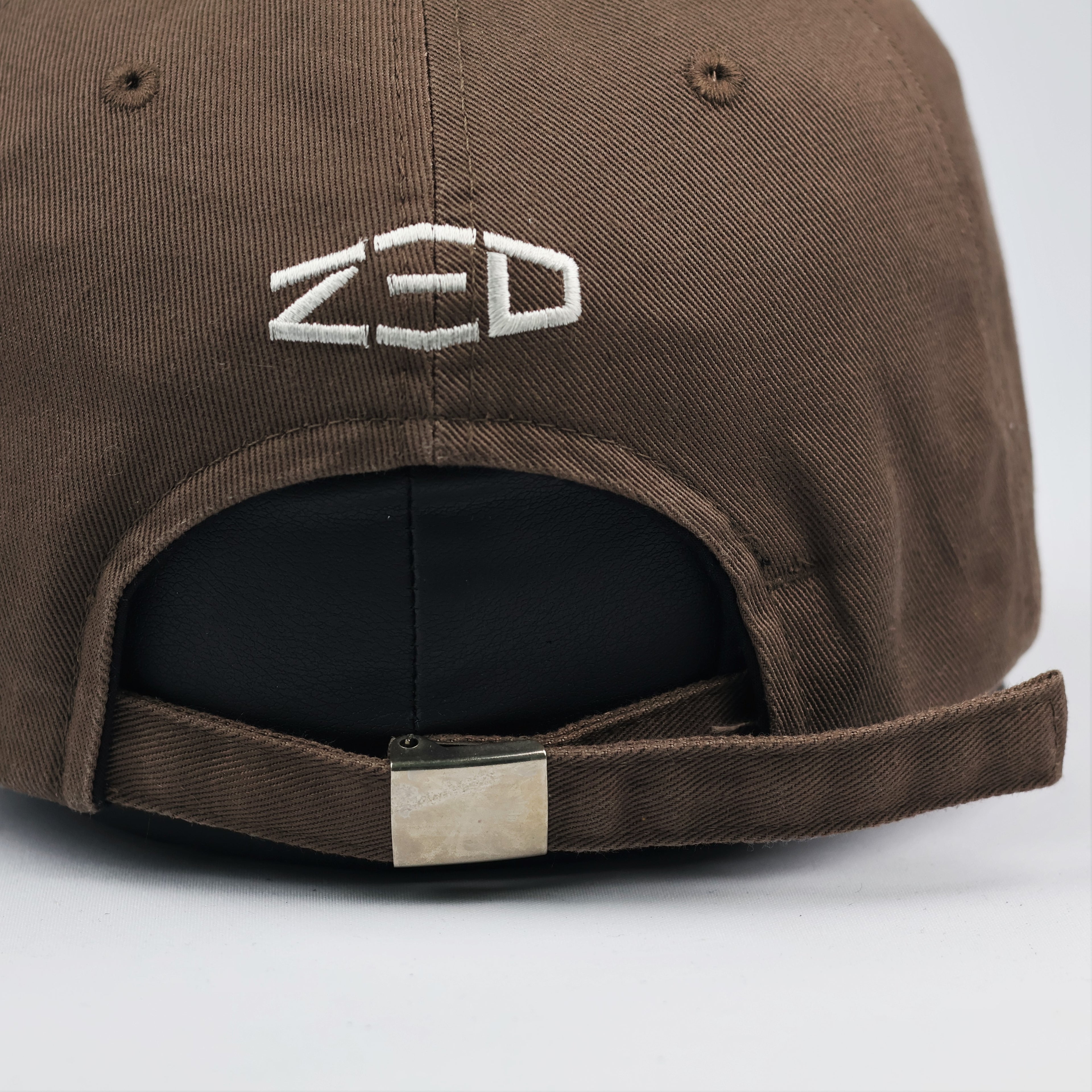 Vintage ZED Korea Equipment Design Distressed Thrifted Cap - Brown