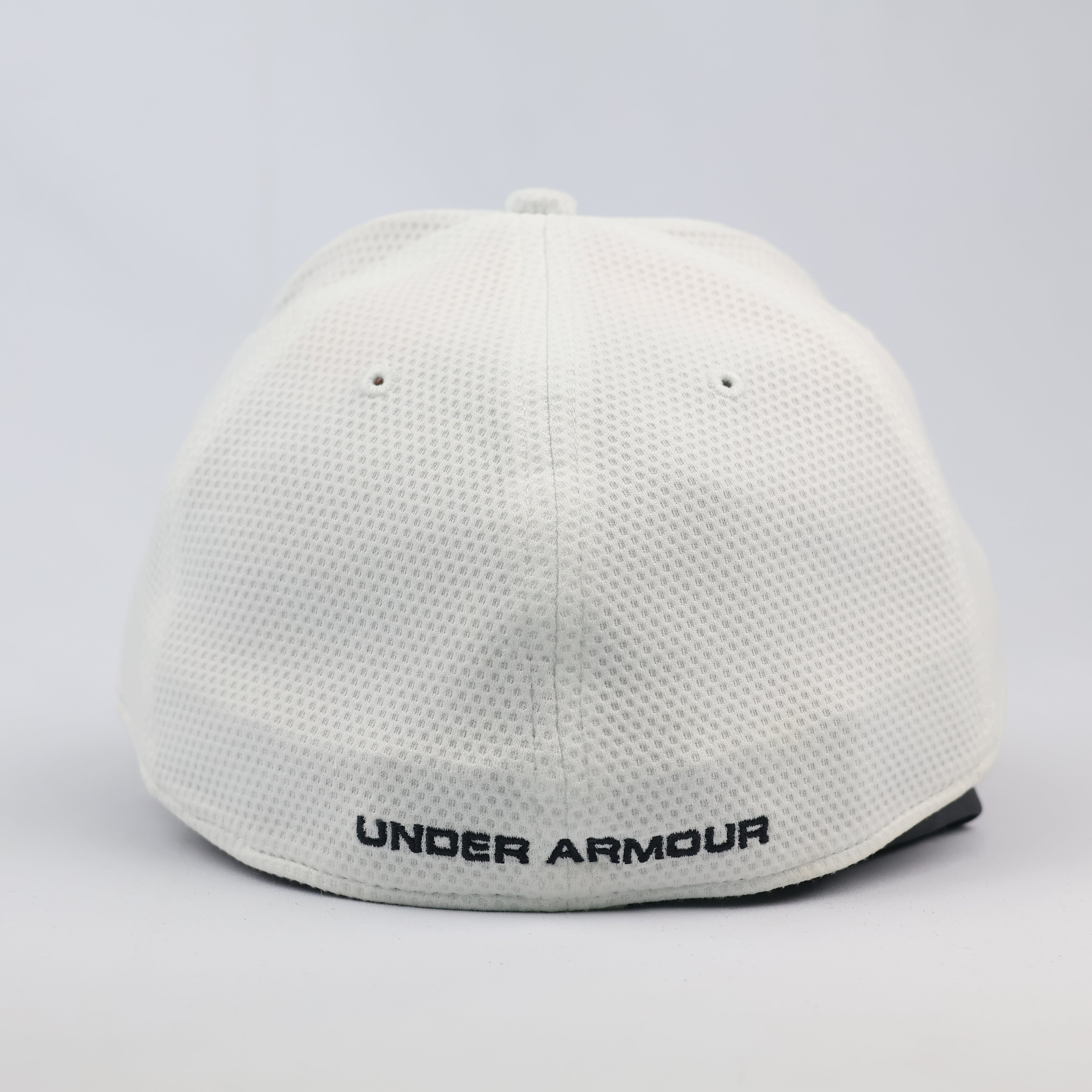 Under Armour Blitzing Men's Hat - White Textured Performance Thrifted Cap - Size LG/XL