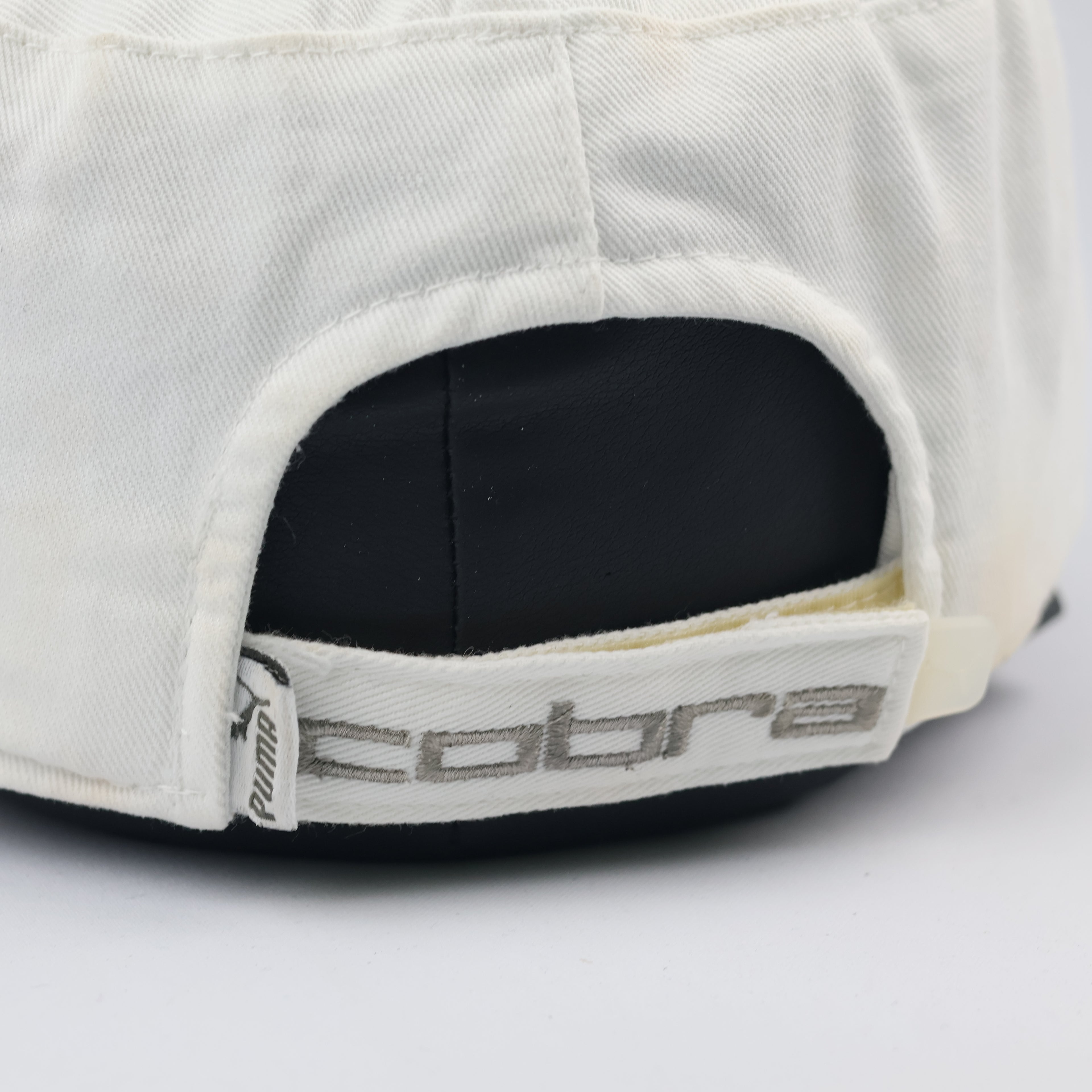 Vintage Puma x Cobra Golf Adjustable Hat - Off-White Cadet Cap - Size 56-58cm