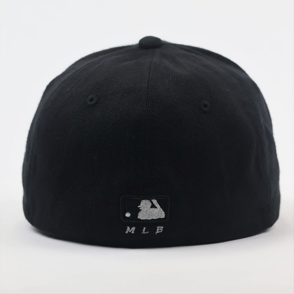 Retro Detroit Tigers "D" Logo MLB Thrifted Hat - Black on Black Structured