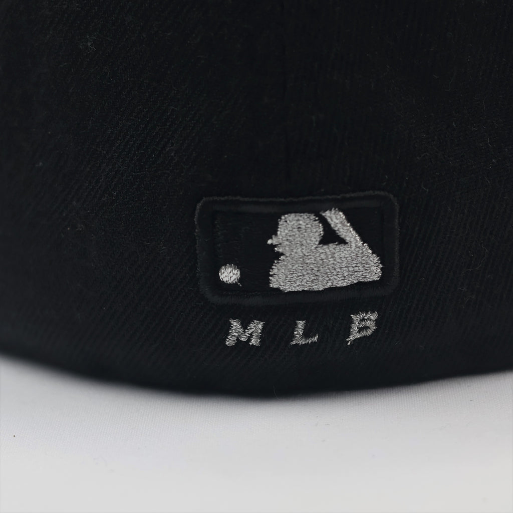 Retro Detroit Tigers "D" Logo MLB Thrifted Hat - Black on Black Structured