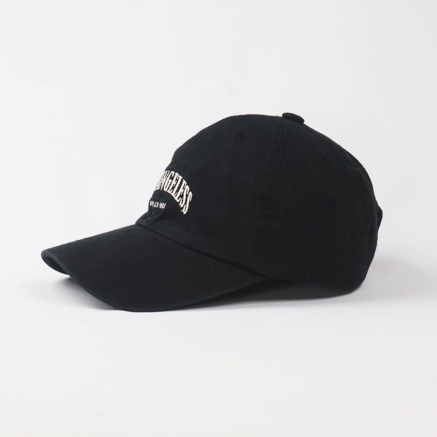 Vintage Style Los Angeles Slogan Cap - Black