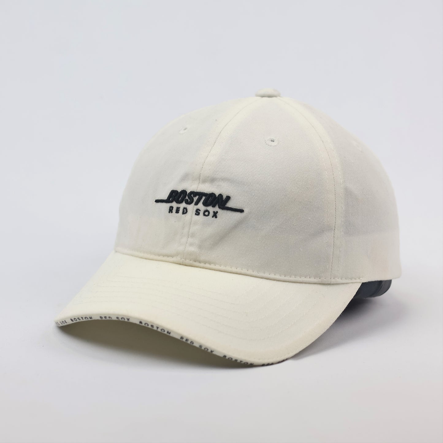 Vintage Boston Red Sox White Clean Up Thrifted Hat - Adjustable MLB Strapback