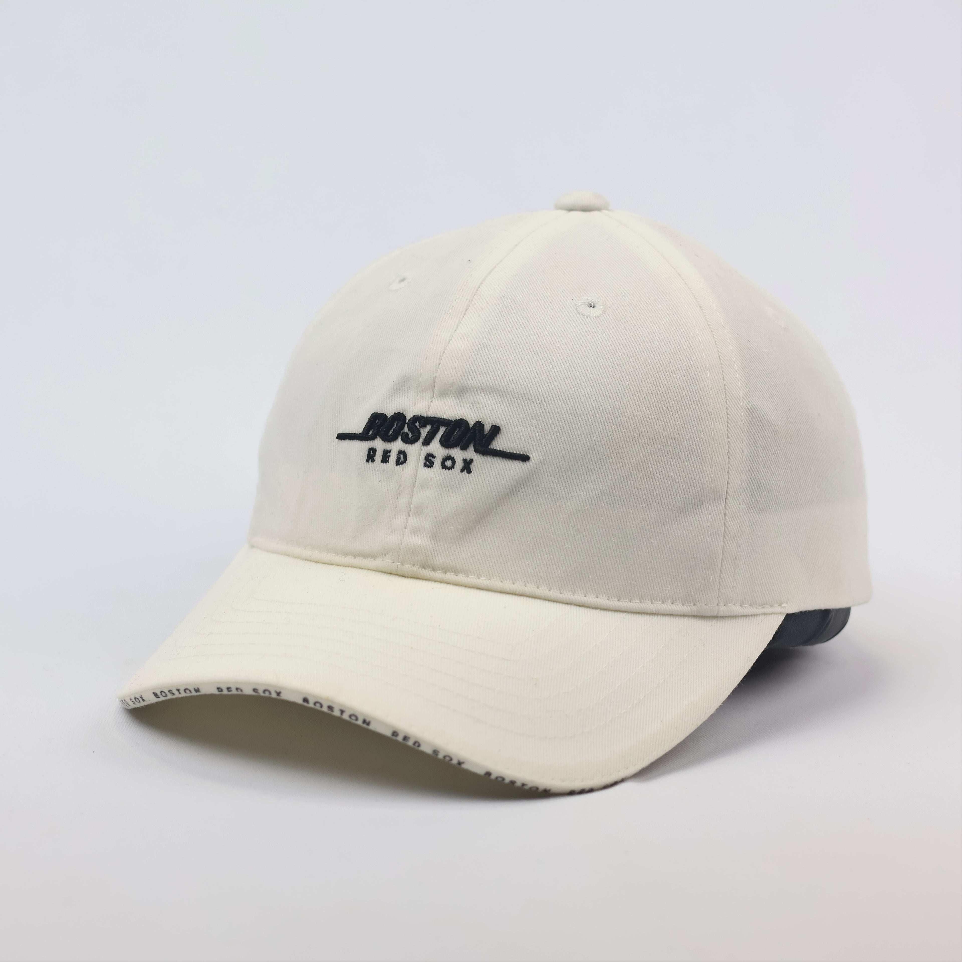 Vintage Boston Red Sox White Clean Up Thrifted Hat - Adjustable MLB Strapback