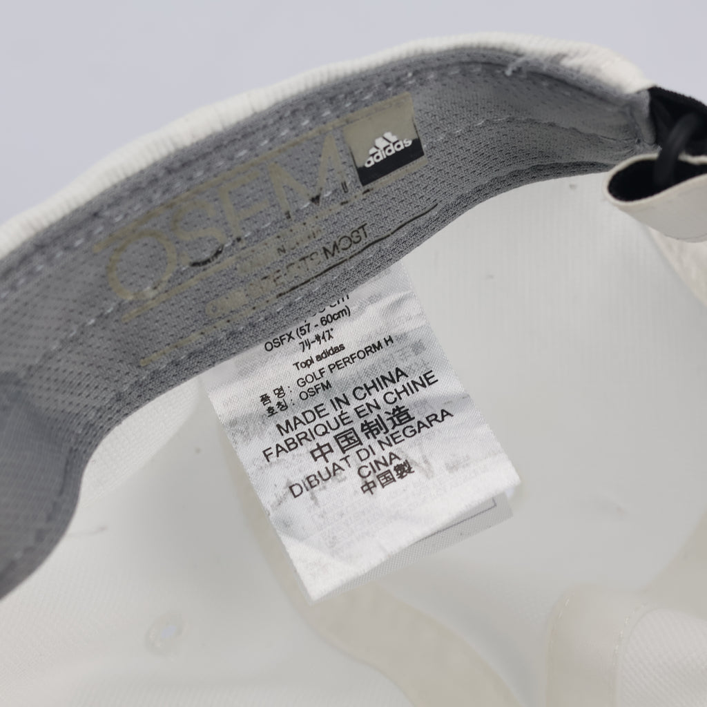 Adidas Performance Relaxed Fit Thrifted Cap - White with Black Logo