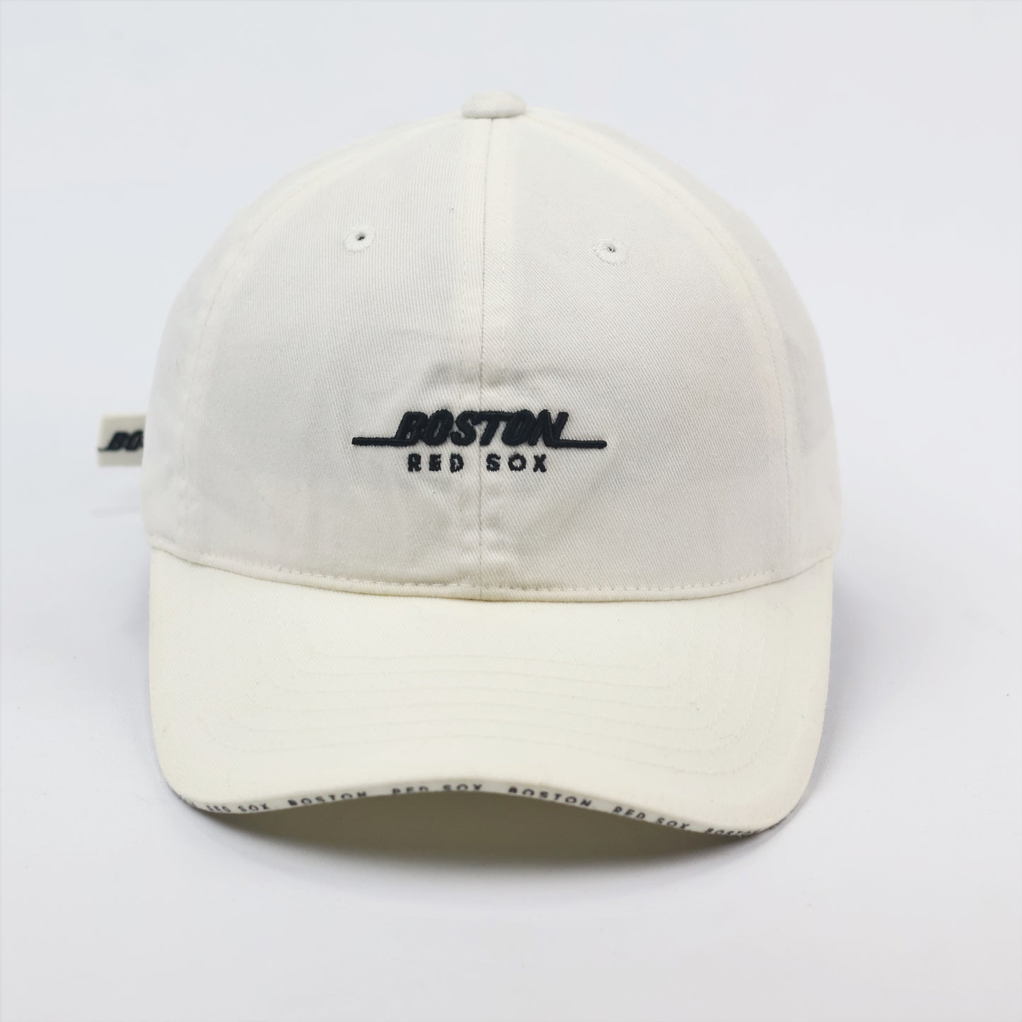 Vintage Boston Red Sox White Clean Up Thrifted Hat - Adjustable MLB Strapback