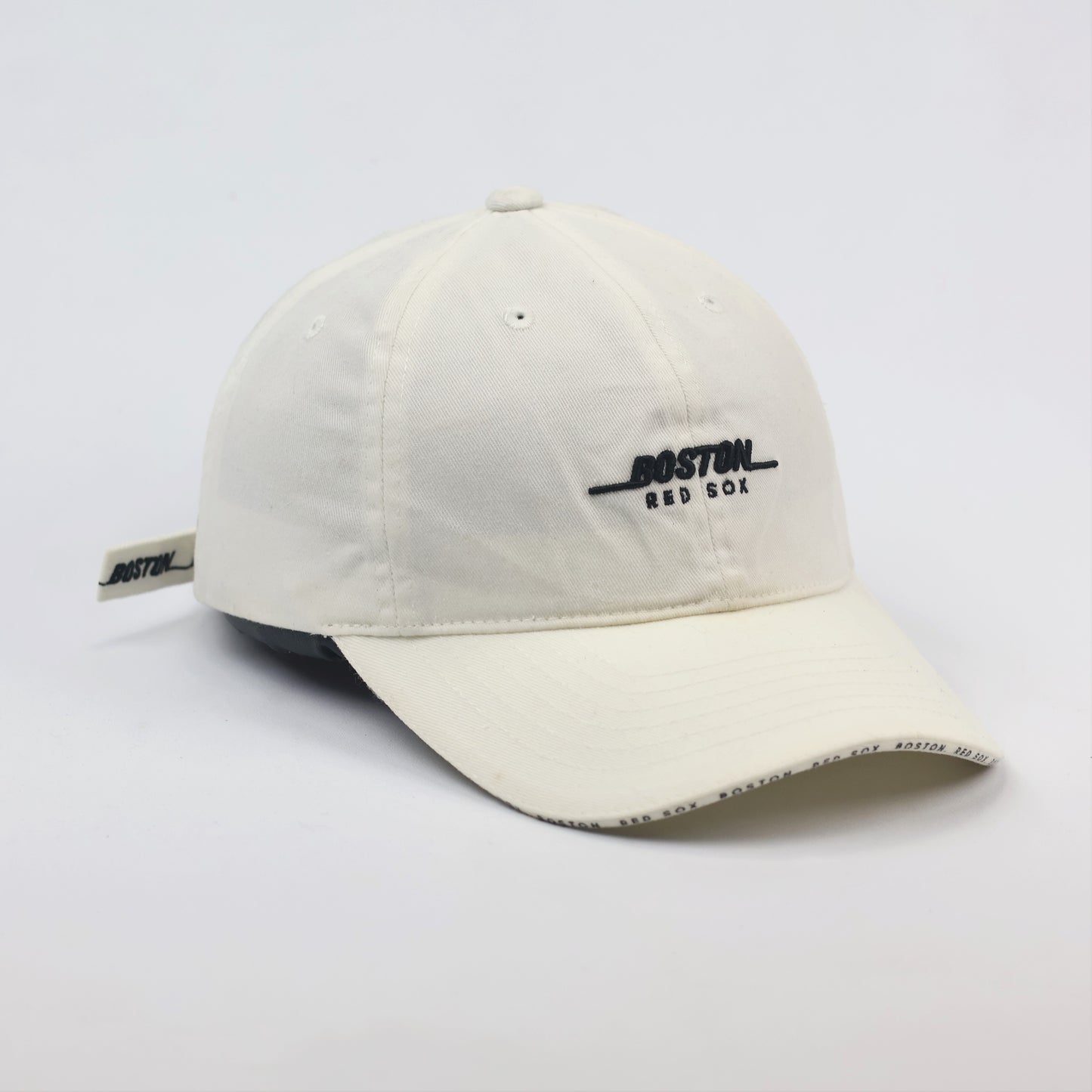 Vintage Boston Red Sox White Clean Up Thrifted Hat - Adjustable MLB Strapback