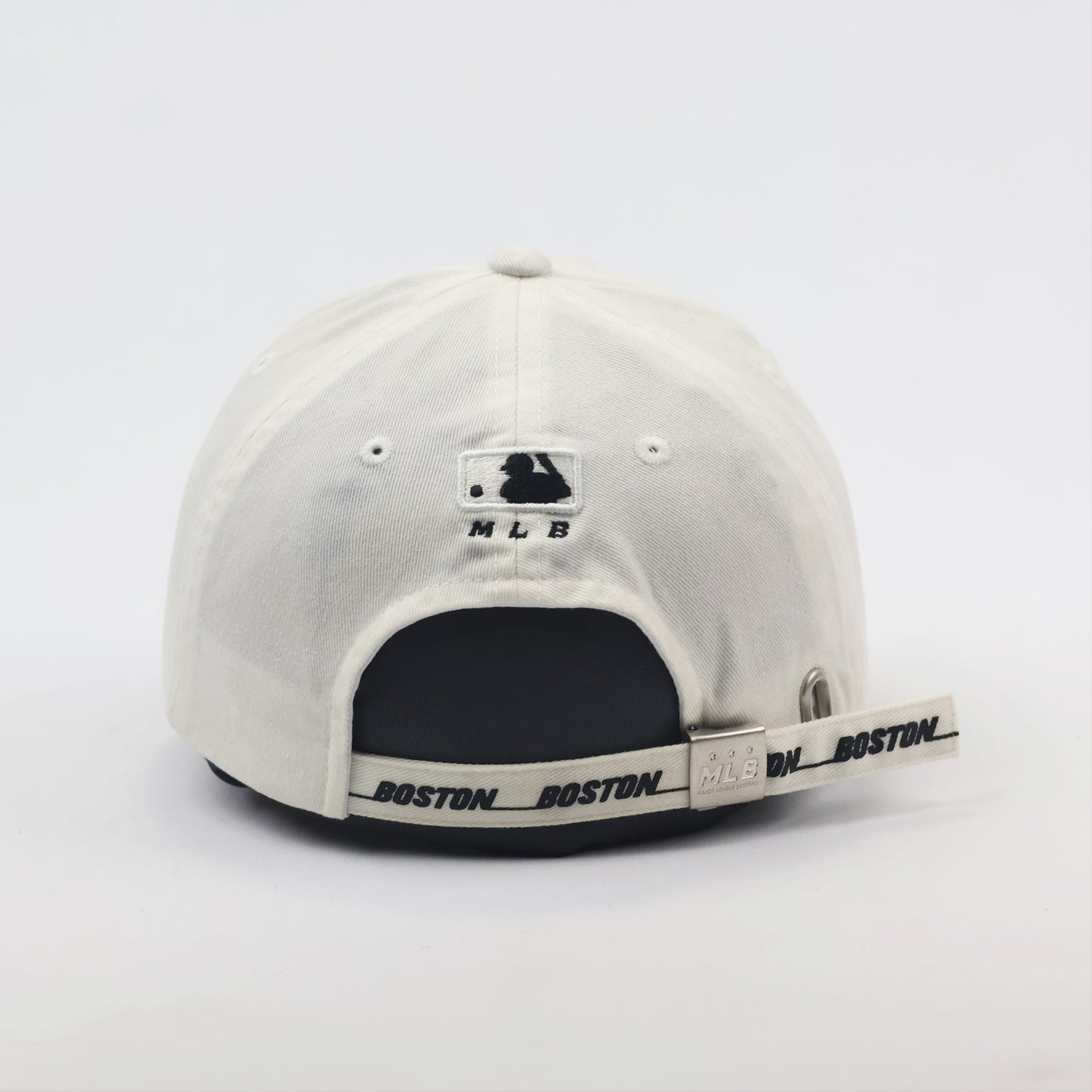 Vintage Boston Red Sox White Clean Up Thrifted Hat - Adjustable MLB Strapback