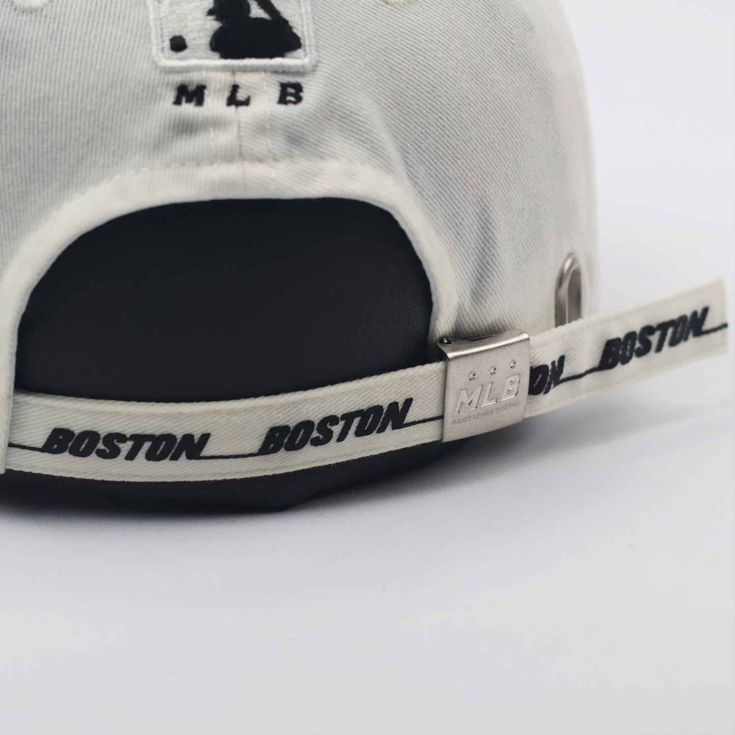 Vintage Boston Red Sox White Clean Up Thrifted Hat - Adjustable MLB Strapback