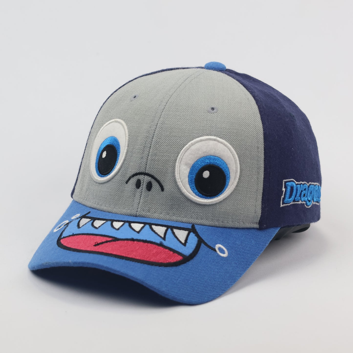 Vintage N'SER Blue Dragon Monster Embroidered Snapback Thrifted  Cap