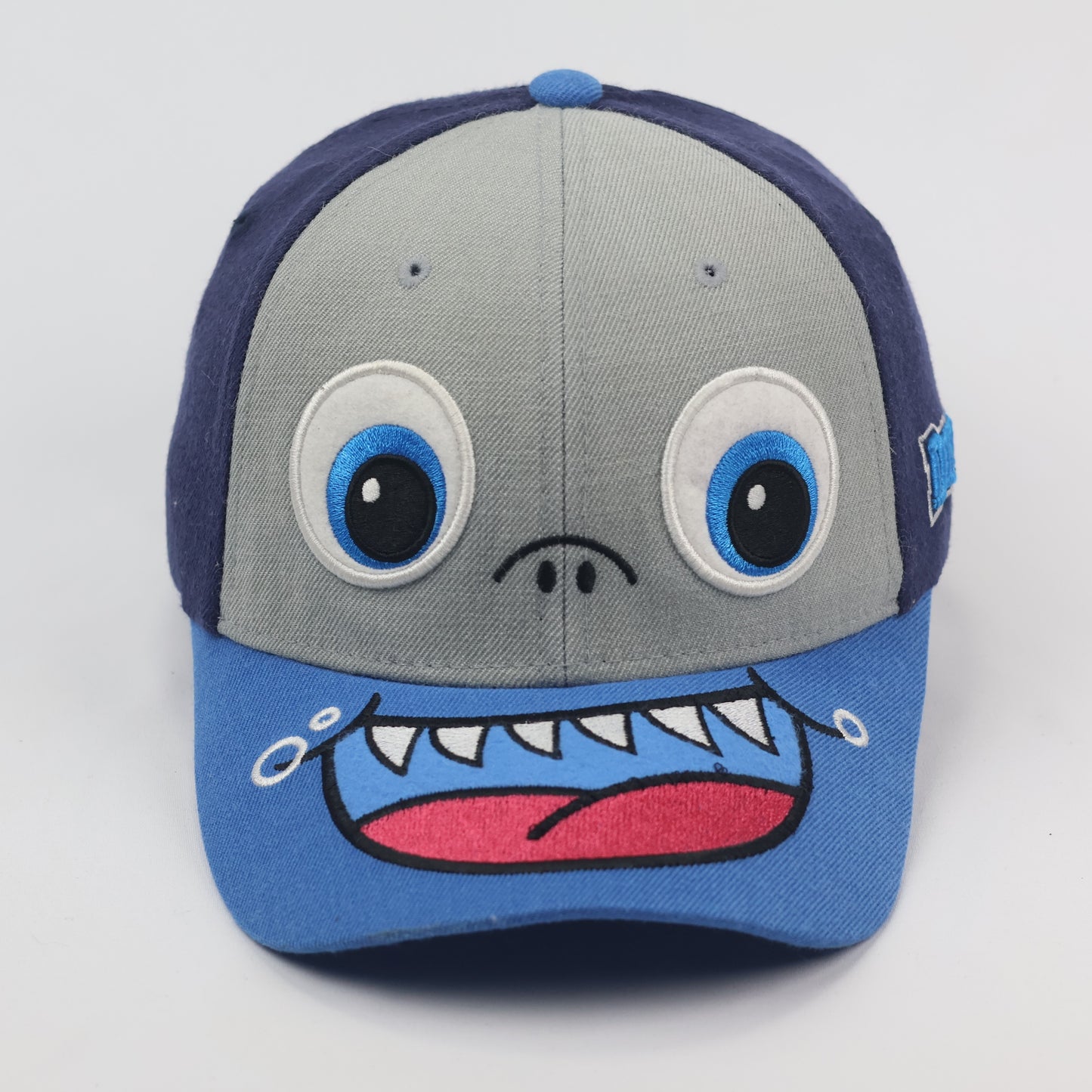 Vintage N'SER Blue Dragon Monster Embroidered Snapback Thrifted  Cap