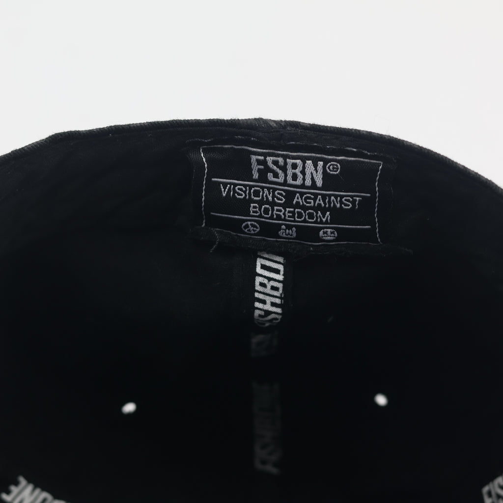 Modern Black Triangle Pattern Flat Brim Thrifted Hat - FSBN Original