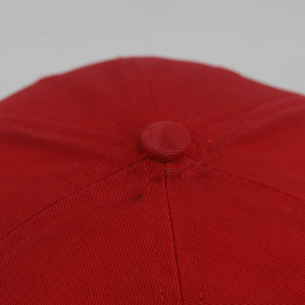 Thrifted Mumuso Bright Red Donut Graphic Baseball Cap | 10002
