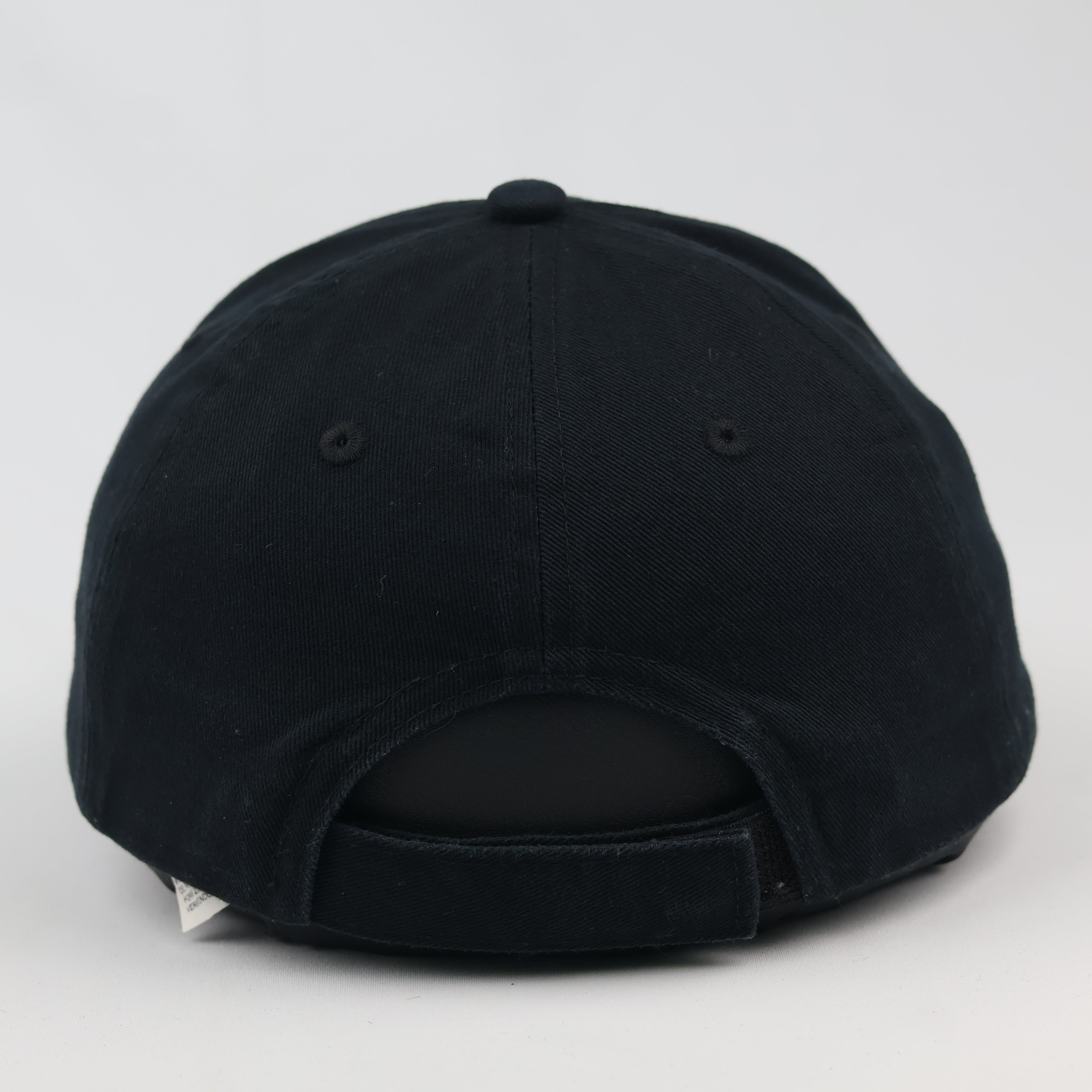 Classic Puma Adjustable Sport Thrifted Cap - Solid Black Cotton - Size 54-56cm