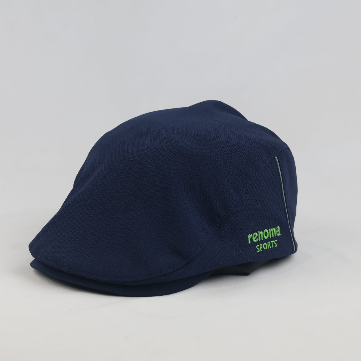 Thrifted Renoma Sports Navy Embroidered Athletic Flat Cap | 10035