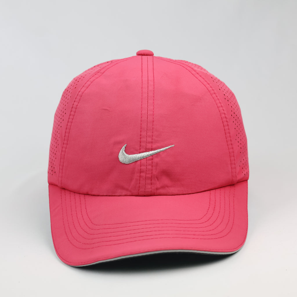 Nike Golf Performance Cap - Bright Pink Perforated Running Thrifted  Hat - Size 55-57cm