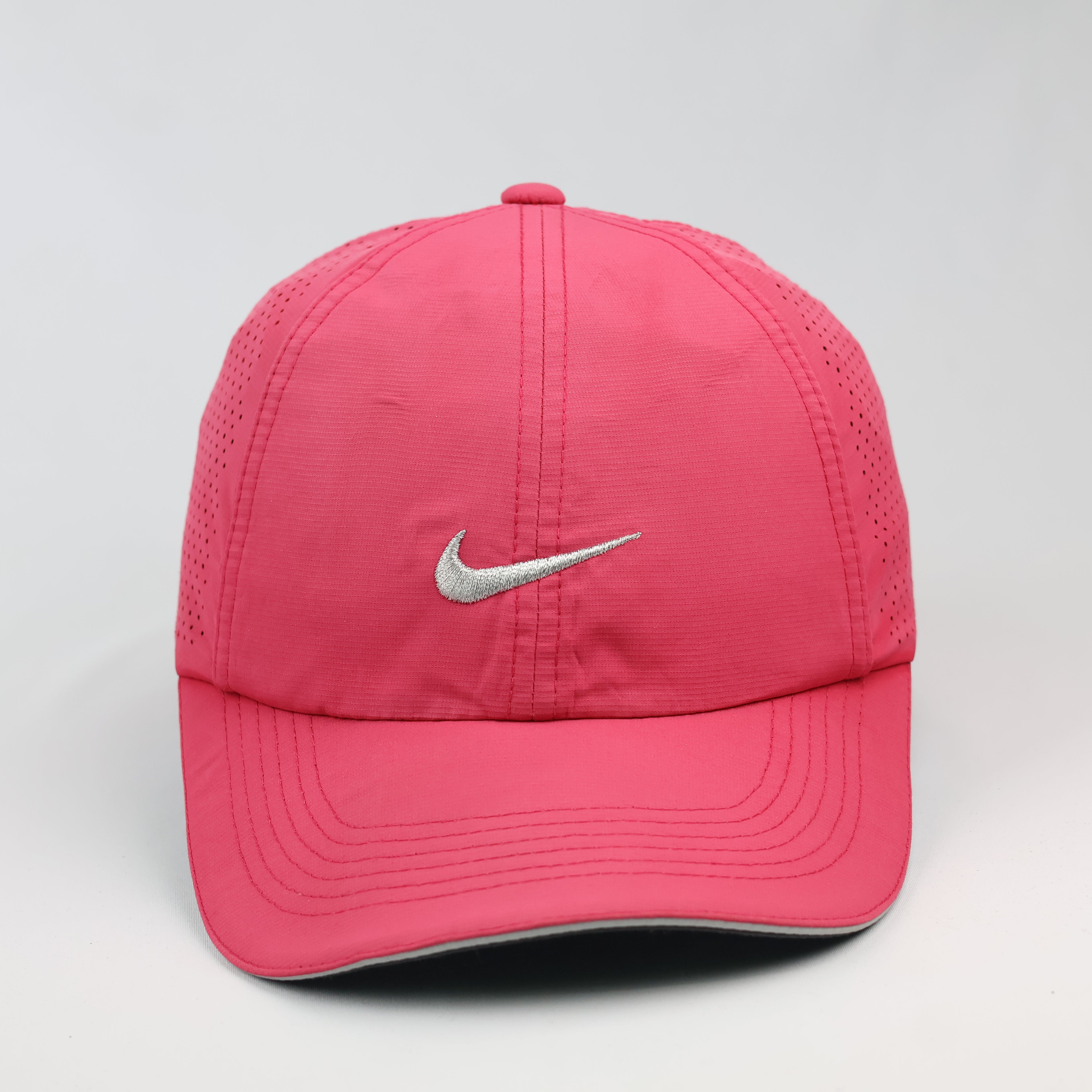 Nike Golf Performance Cap - Bright Pink Perforated Running Thrifted  Hat - Size 55-57cm