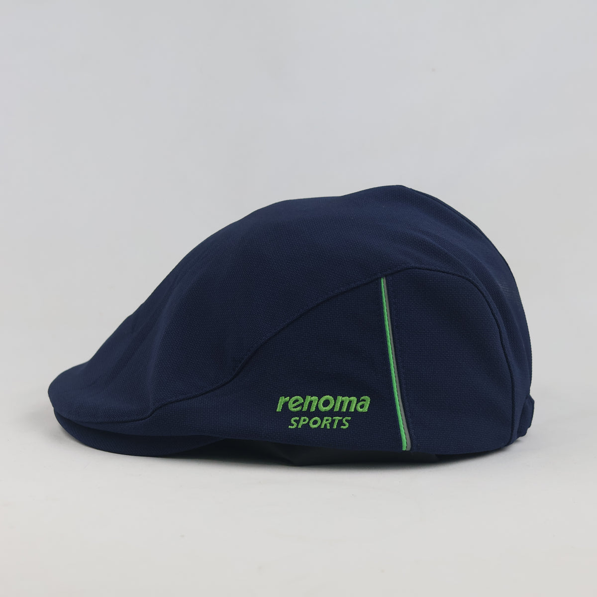 Thrifted Renoma Sports Navy Embroidered Athletic Flat Cap | 10035