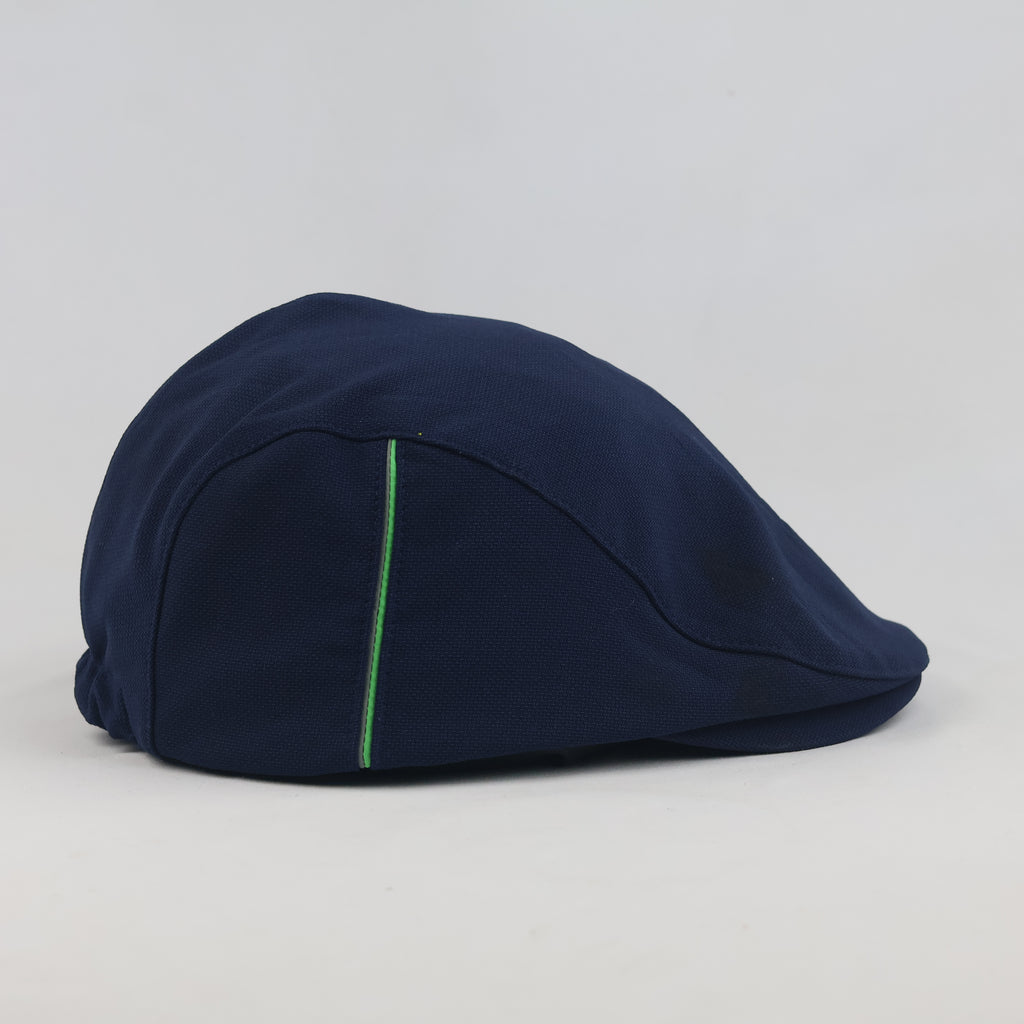 Thrifted Renoma Sports Navy Embroidered Athletic Flat Cap | 10035