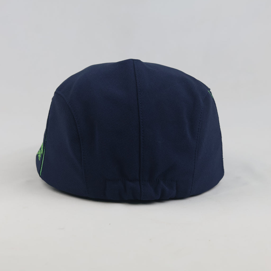 Thrifted Renoma Sports Navy Embroidered Athletic Flat Cap | 10035