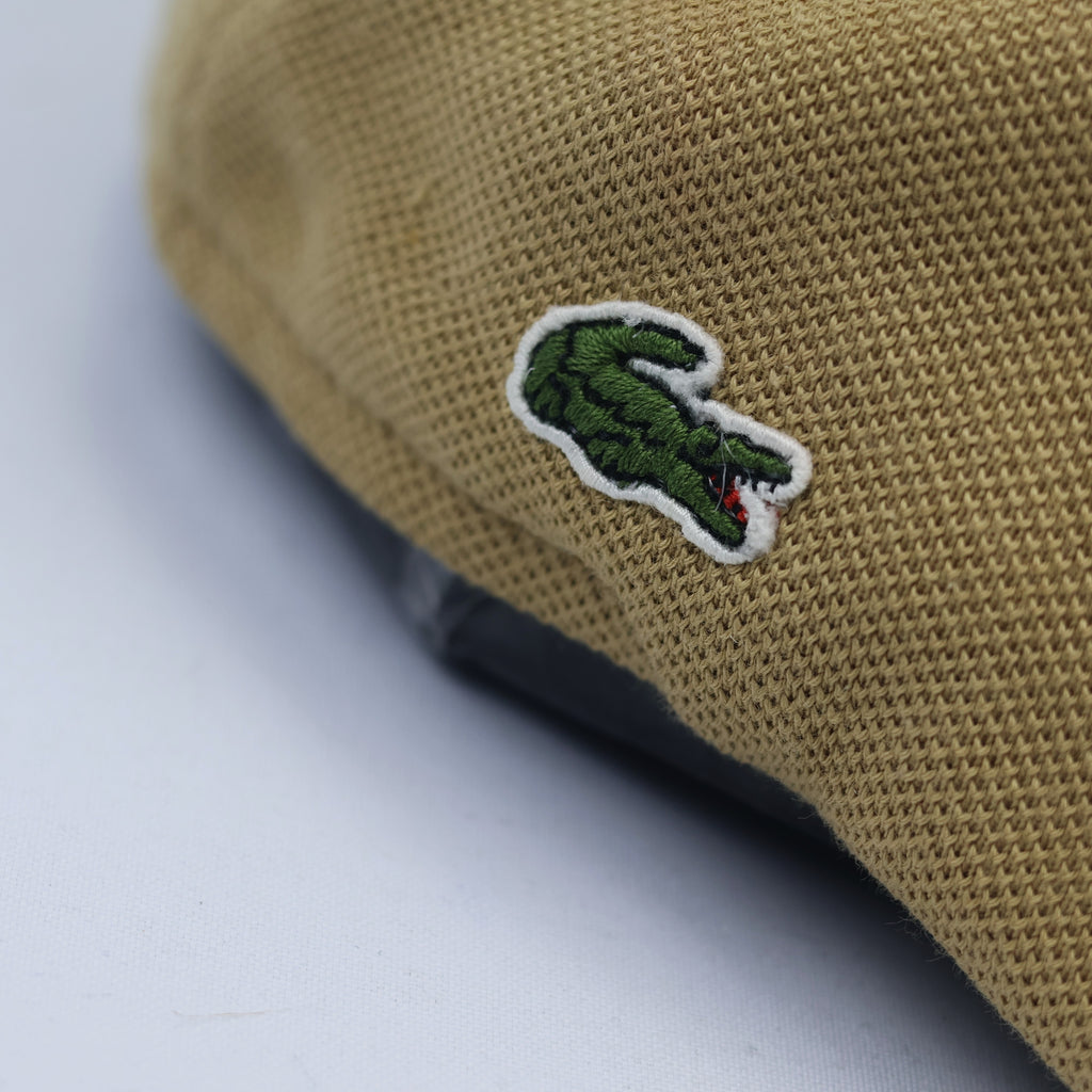 Lacoste Vintage Piqué Flat Thrifted Cap - Classic Beige Golf Ivy Hat