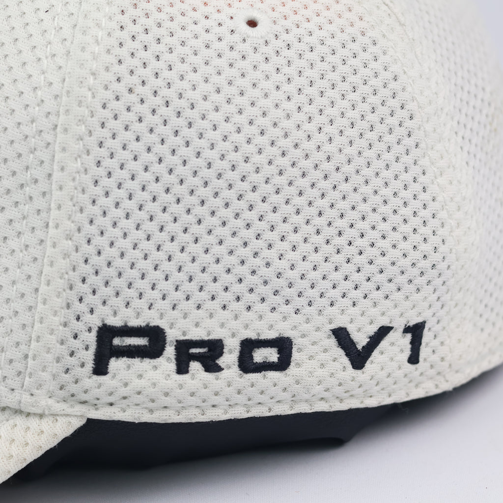 Titleist Pro V1 Tour Performance Mesh Golf Thrifted Hat - White/Red | M/L