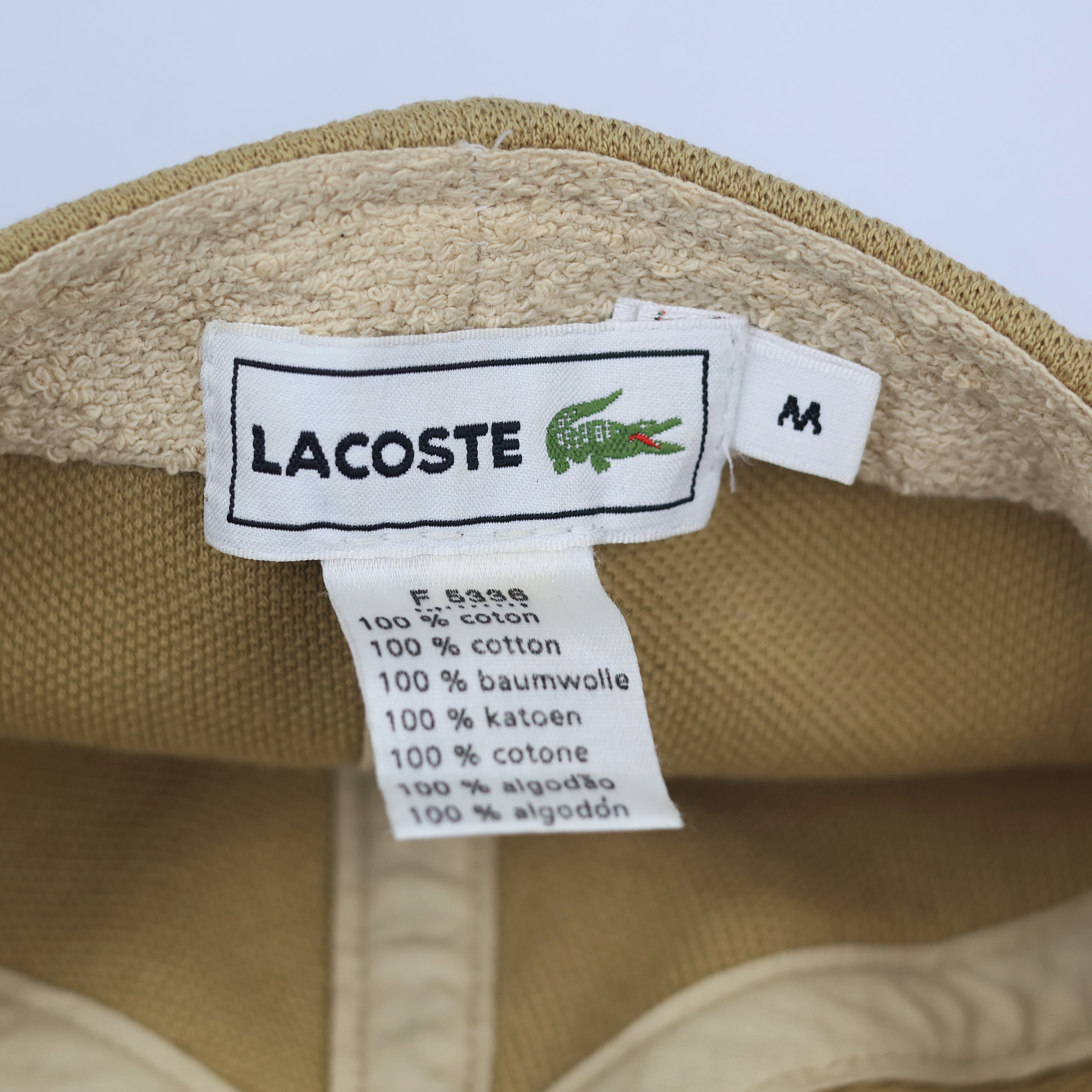 Lacoste Vintage Piqué Flat Thrifted Cap - Classic Beige Golf Ivy Hat