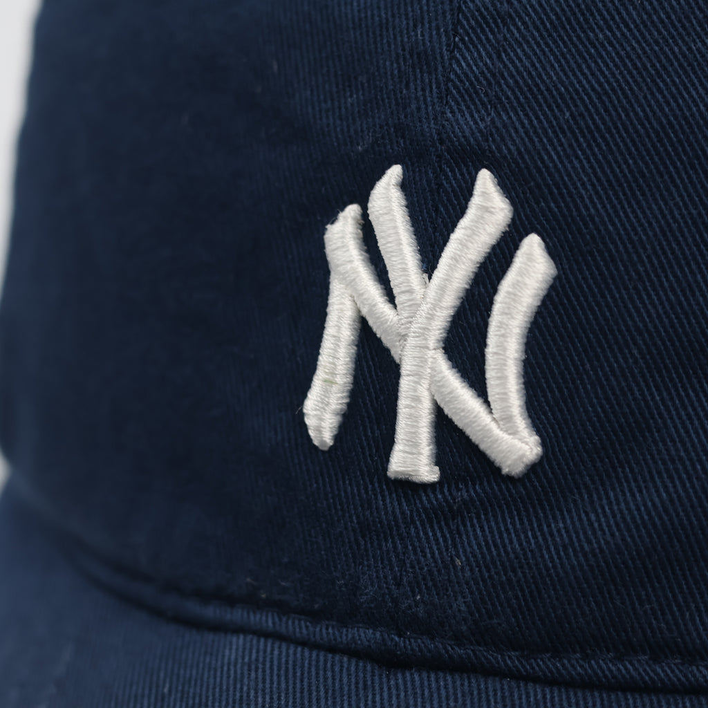 Vintage NY Yankees Adjustable Baseball Thrifted  Cap - Navy with White Embroidery