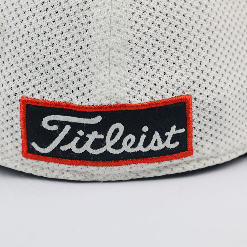 Titleist Pro V1 Tour Performance Mesh Golf Thrifted Hat - White/Red | M/L