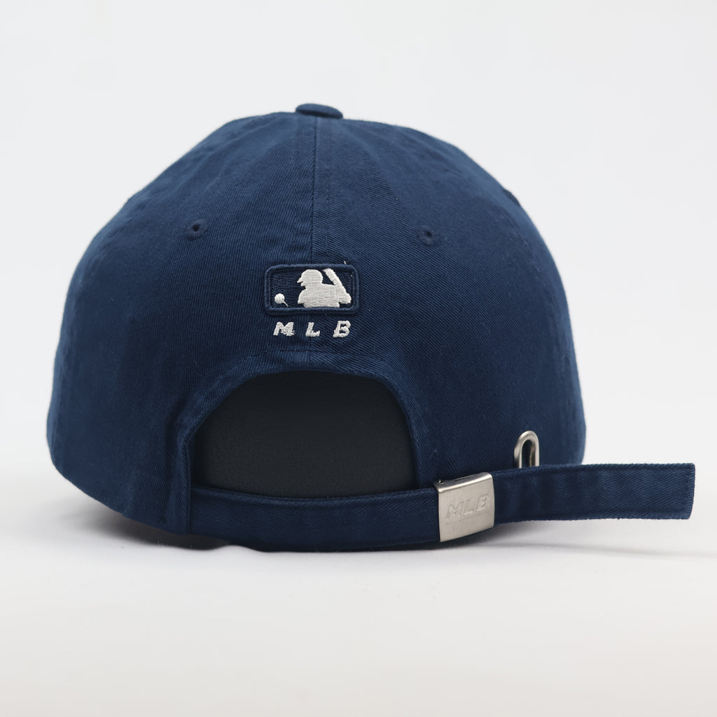 Vintage NY Yankees Adjustable Baseball Thrifted  Cap - Navy with White Embroidery