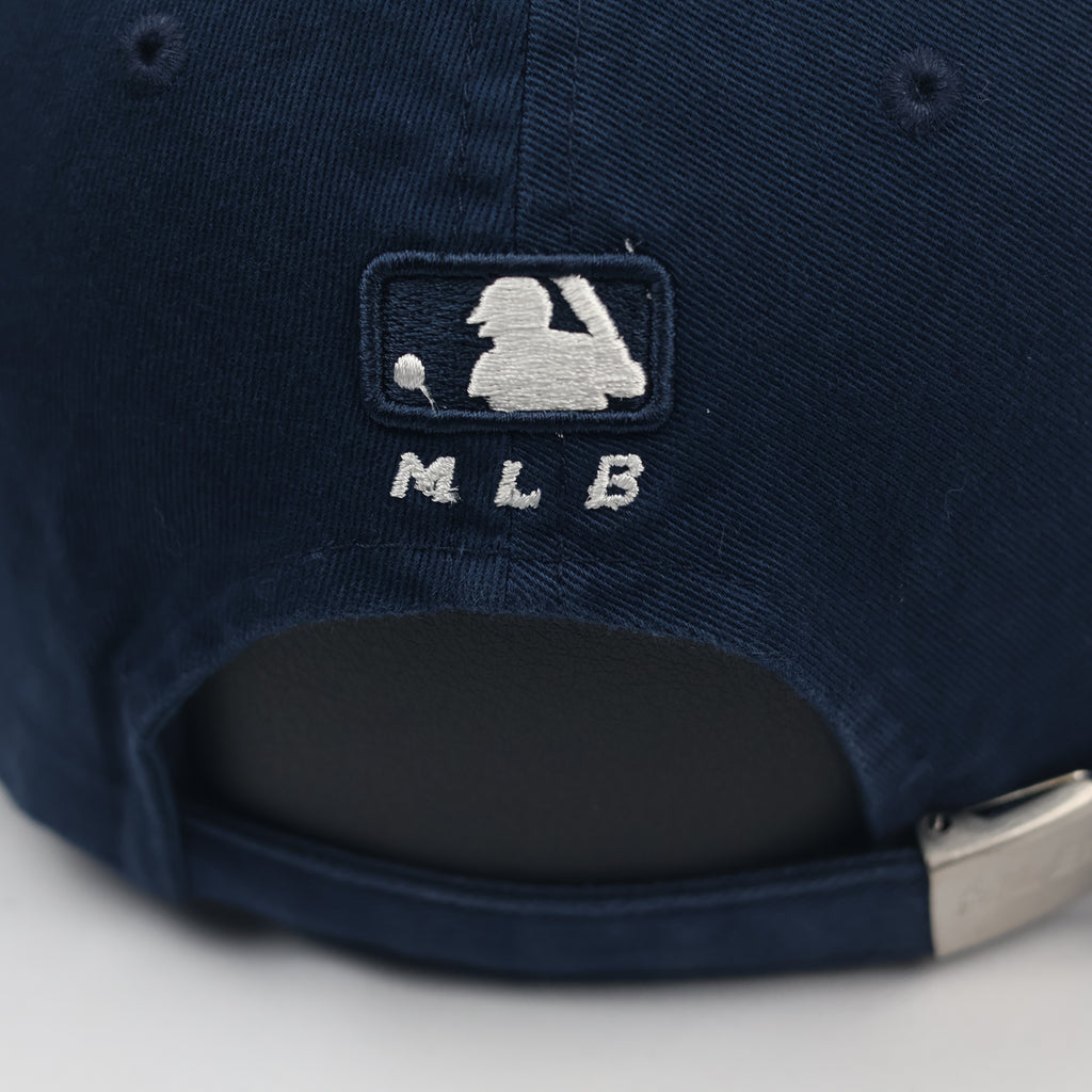 Vintage NY Yankees Adjustable Baseball Thrifted  Cap - Navy with White Embroidery