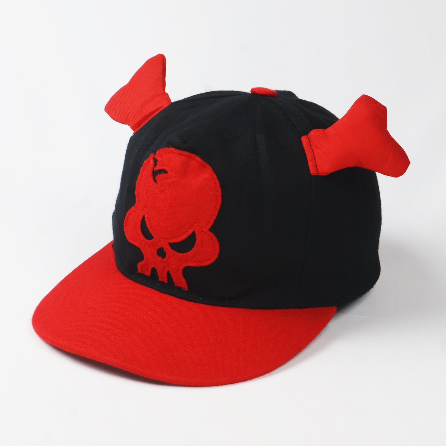 Unisex Devil Horns & Skull Snapback Cap