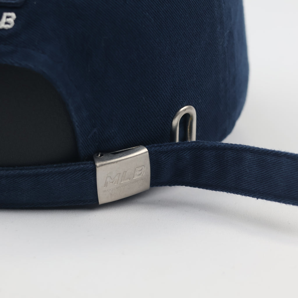 Vintage NY Yankees Adjustable Baseball Thrifted  Cap - Navy with White Embroidery