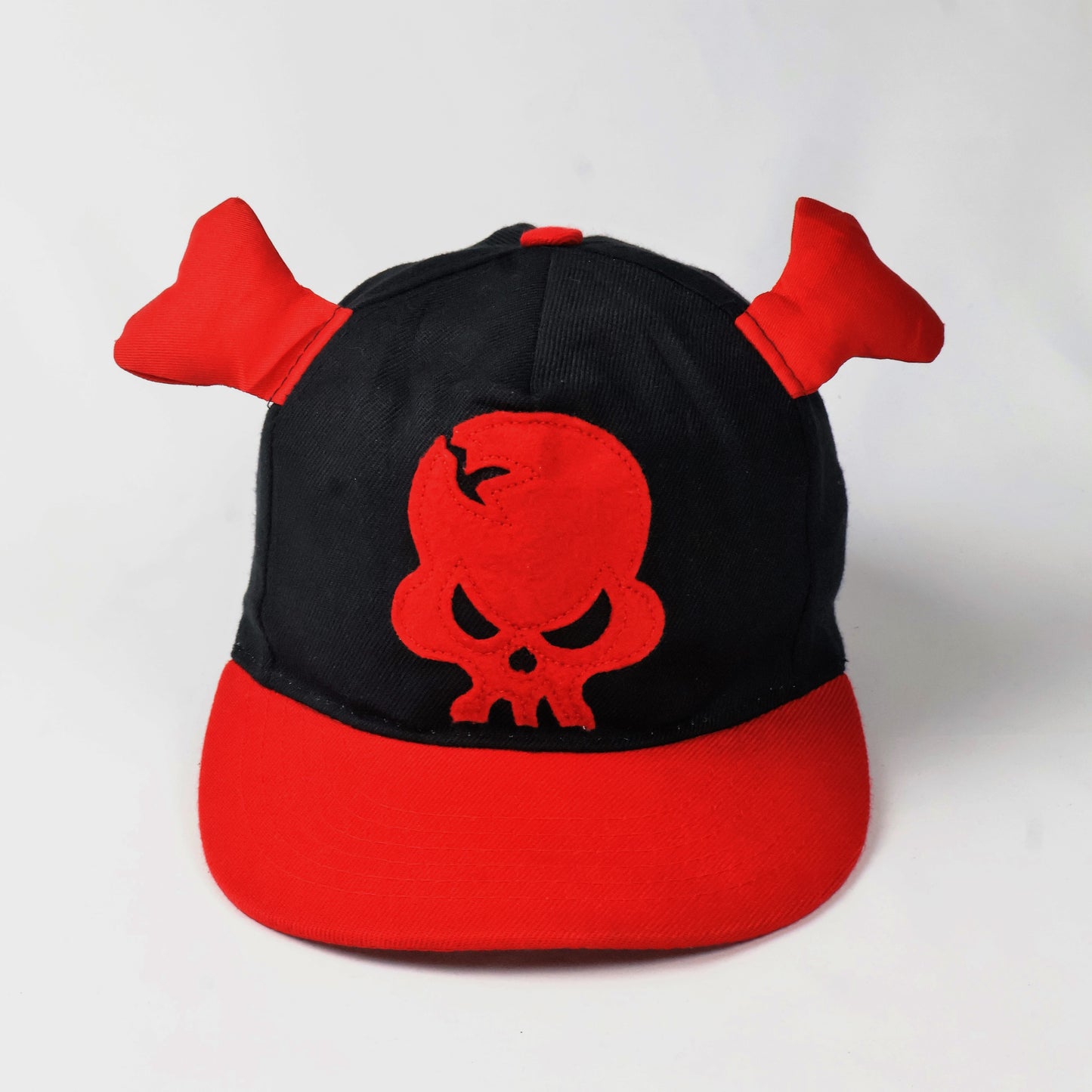 Unisex Devil Horns & Skull Snapback Cap